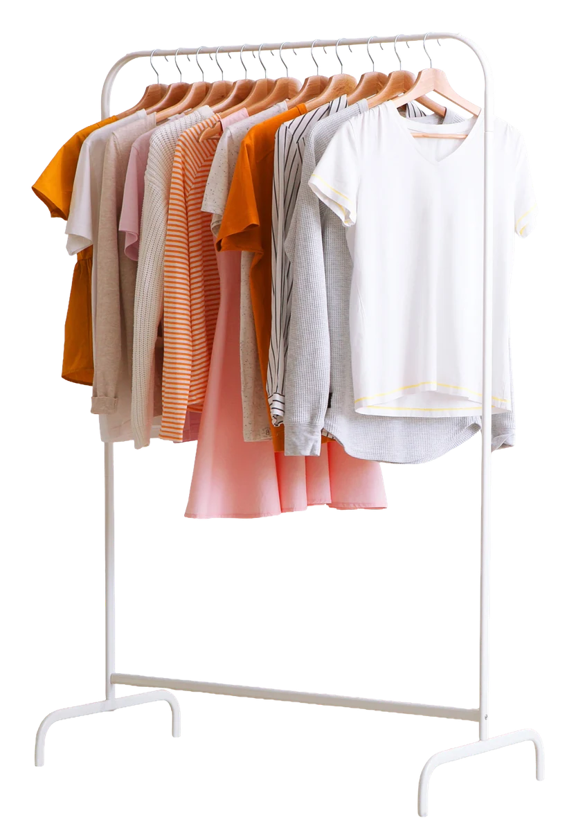 Garments on a rack