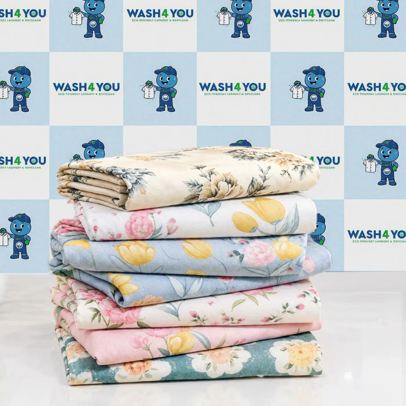 Linen cleaned and pressed by Wash4You