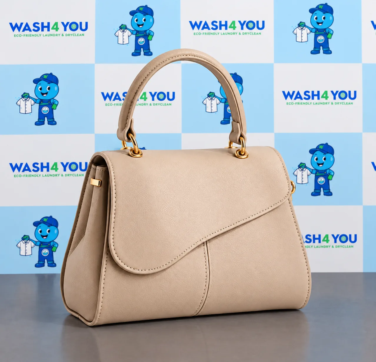 Handbag after cleaning by Wash4You