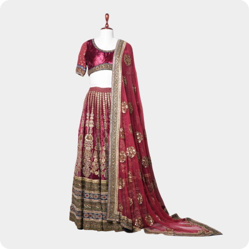 Lehenga cleaned by Wash4You
