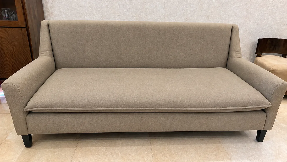 The same fabric three-seater sofa after Wash4You cleaning