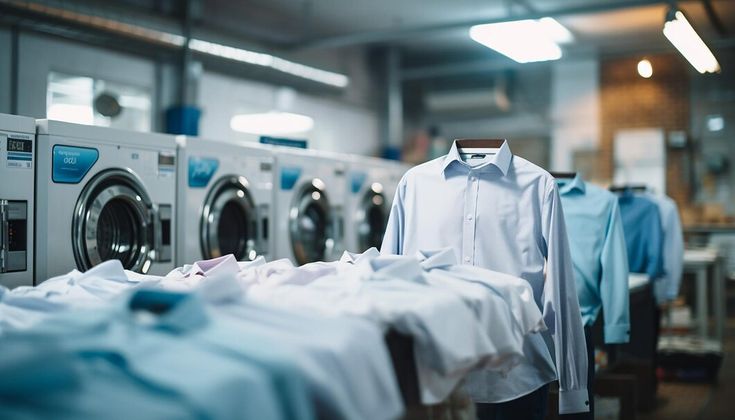 Eco-friendly dry cleaning service using green detergents and advanced machines to clean delicate fabrics.