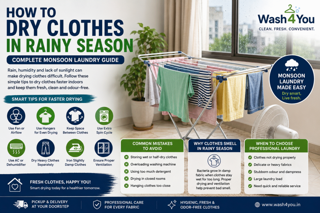 how to dry clothes in rainy season