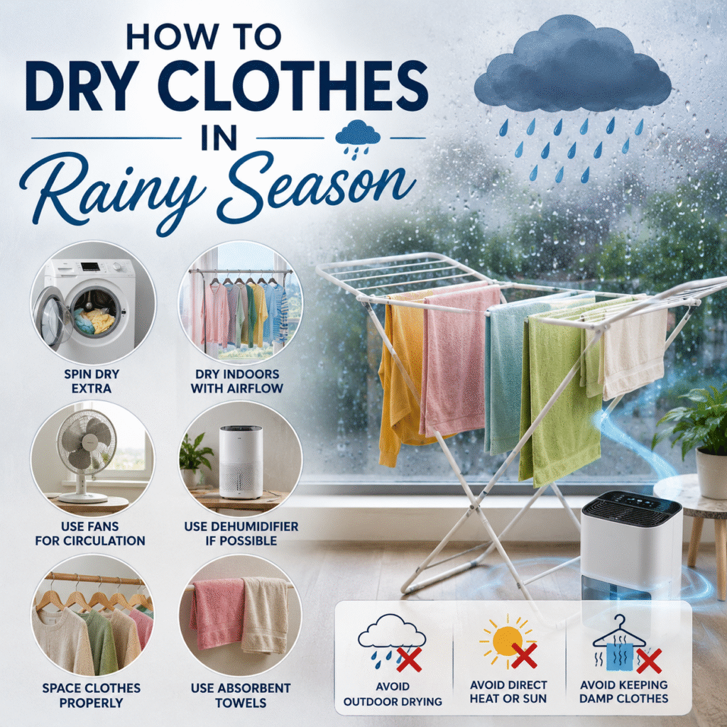 How to Dry Clothes in Rainy Season